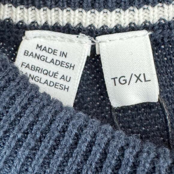 SELECTED / HOMME LONG‎ SLEEVE KNIT CREWNECK SHIRT IN DARK SAPPHIRE NWT MEN'S XL - Picture 9 of 15